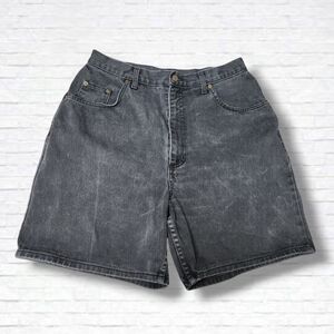 Vintage Nevada Jeans Black Denim High Rise Bermuda Shorts Size 28/29